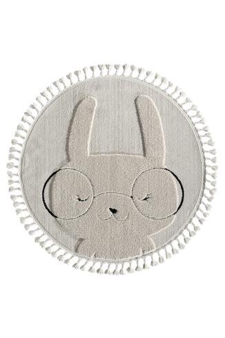 Kids - Bunny Yuvarlak Tavşan Figürlü Antialerjik Çocuk Odası Halısı